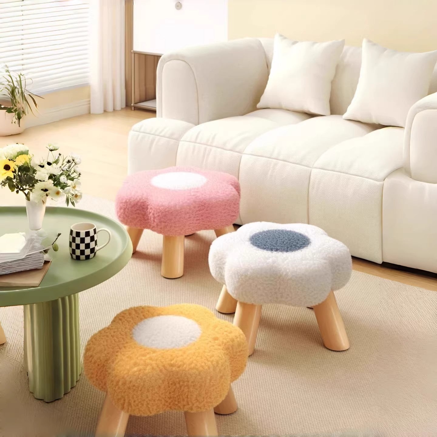 小凳子家用矮凳沙發凳軟包板凳客廳網紅茶几凳實木兒童坐凳墊腳凳