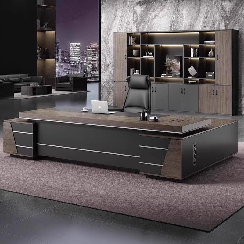 Boss's desk, minimalist modern light luxury office desk and chair set, executive desk, president's desk, manager's desk, large office desk ED-A103
