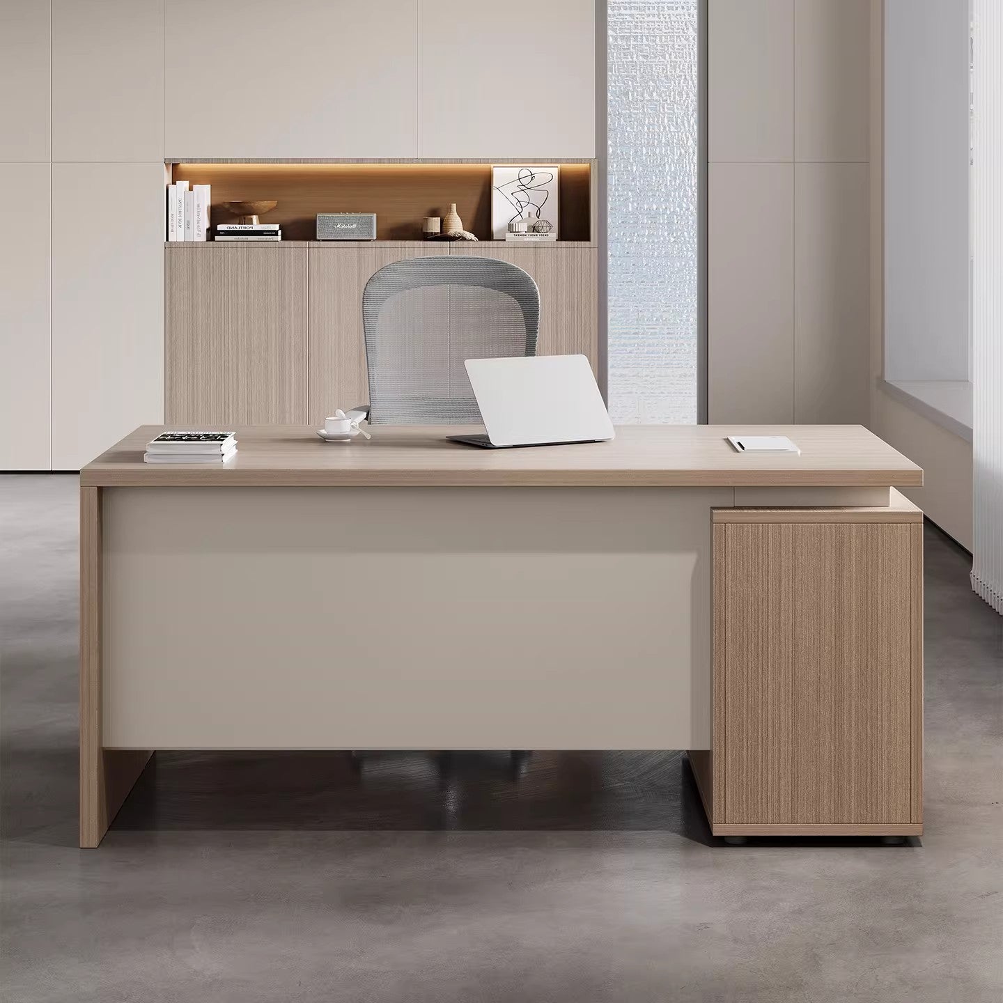 Financial staff desk and chair set, workstation, office desk, single person computer desk ED-A133