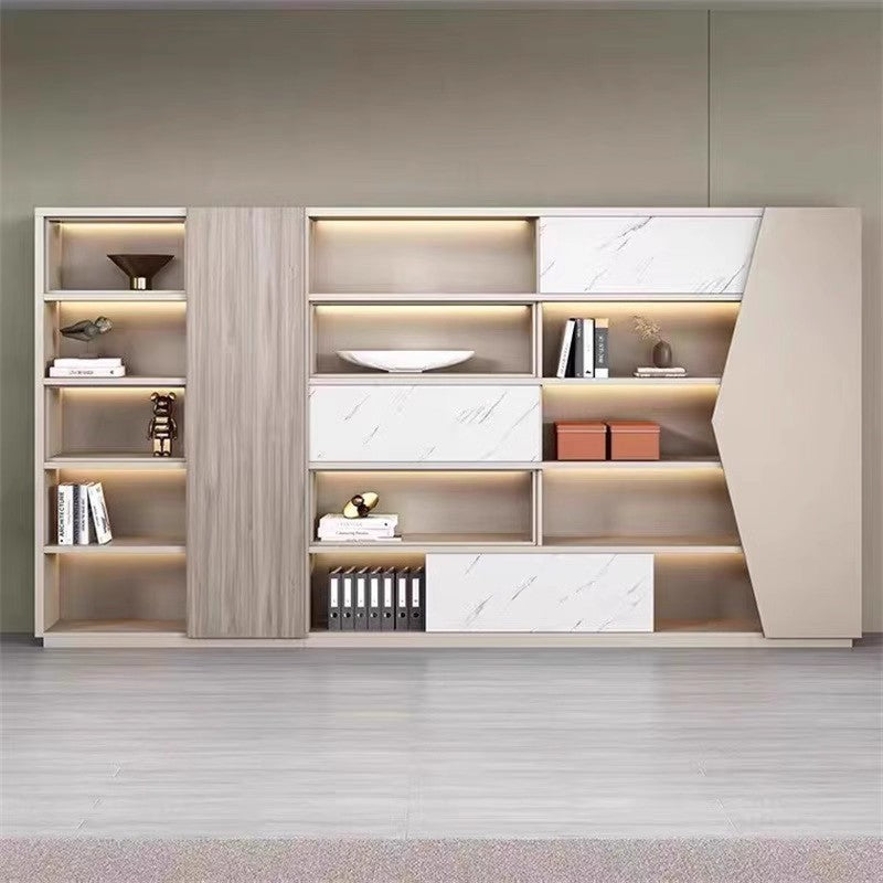 Filing Cabinet Wooden Document Cabinet Storage Cabinet Light Luxury Bookshelf Manager's Office Background Cabinet Boss's Office File Cabinet - SC-A102