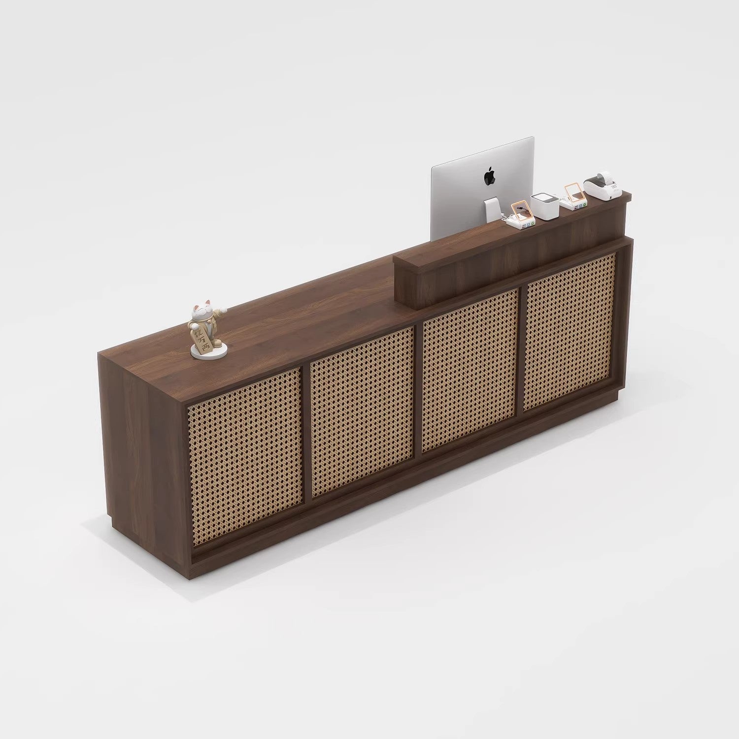 Small simple rattan woven cashier counter, reception desk for beauty salons, clothing stores, shops, custom bar table, minimalist counter RD-A61