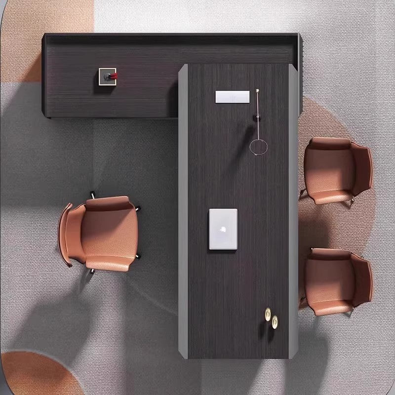 高級老闆桌簡約現代輕奢董事長辦公室大班台辦公桌組合辦公家具ED-A119