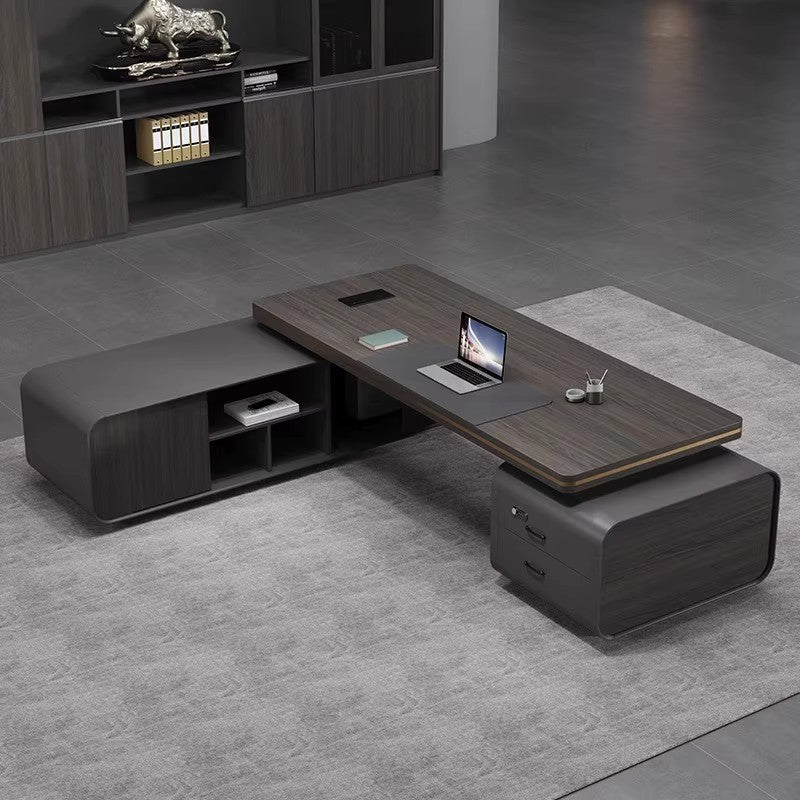 Light Luxury Executive Desk, Premium Office Furniture, Manager Desk, Simple Modern Double Pedestal Desk, President Desk, Boss Table ED-A112