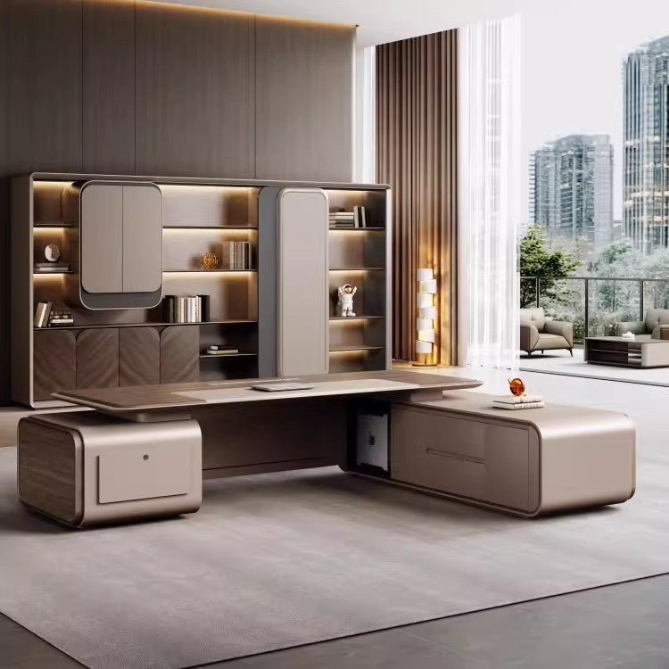 Boss's Desk Light Luxury and High-End Executive Desk Leader's Office Desk Combination Set Chairman's Large Desk ED-A126