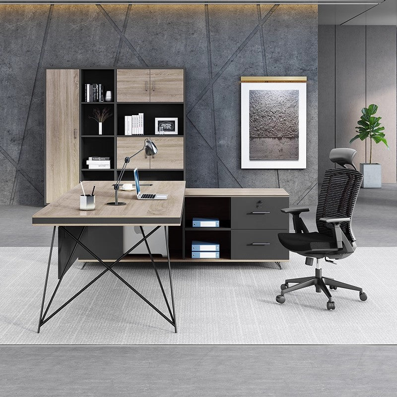 Office Desk and Chair Set Manager Desk Single Executive Desk Modern Simple CEO Desk Panel Executive Desk ED-A102