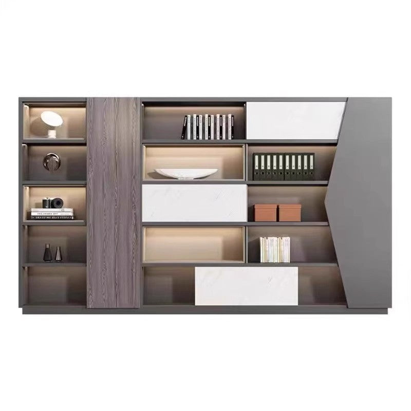 Filing Cabinet Wooden Document Cabinet Storage Cabinet Light Luxury Bookshelf Manager's Office Background Cabinet Boss's Office File Cabinet - SC-A102