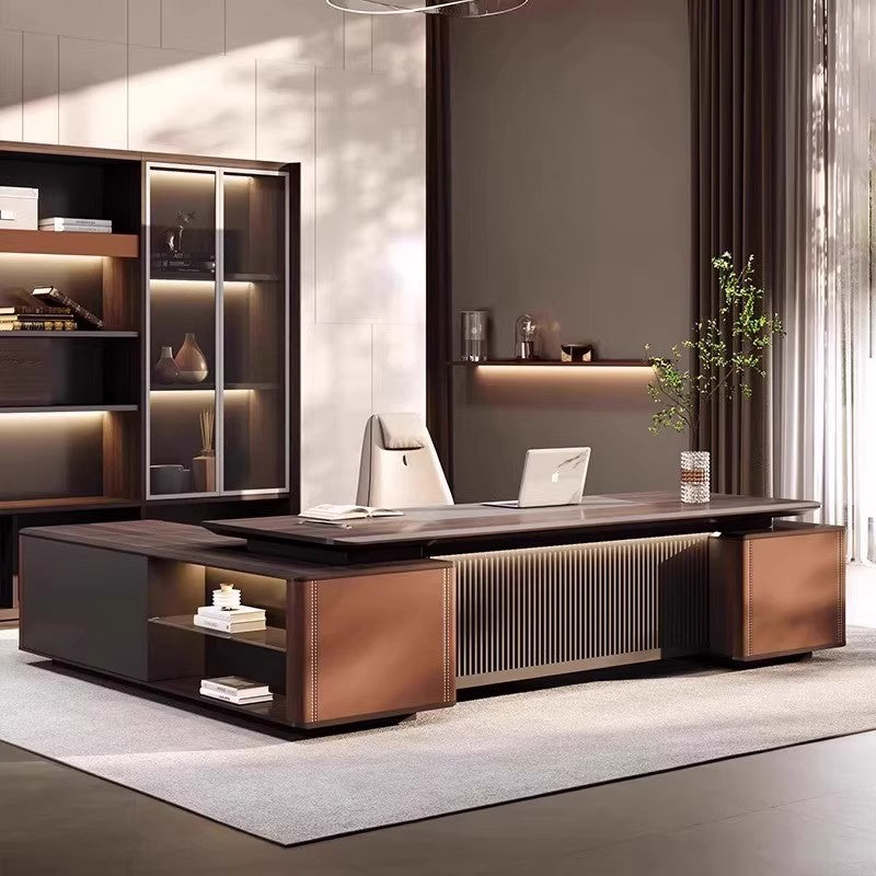 Atmospheric Executive Desk, Presidential Desk, Luxury High-End Manager Desk, Chairman's Office Desk Set ED-A122