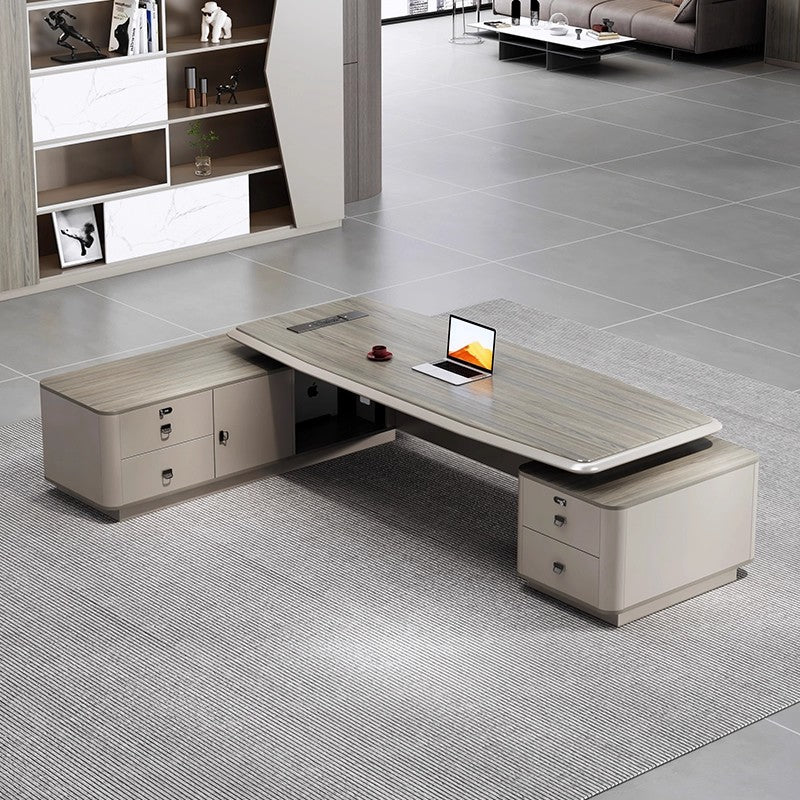 Office Desk, Boss Desk and Chair Set, Light Luxury Modern Office Furniture, Manager's Desk, Office Table, Executive Desk, Boss Table ED-A108