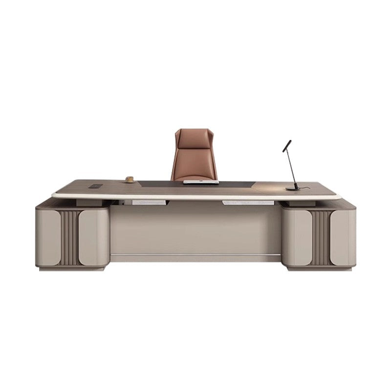 Office desk, boss's desk, simple modern lacquered executive desk, manager's desk and chair set, light luxury big desk ED-A109