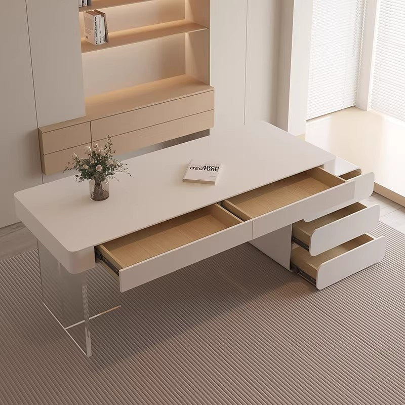 Cream Style Office Desk Minimalist Home Boss Writing Desk Beauty Salon Medical Aesthetics Consultation Table with Drawers Computer Desk ED-A136