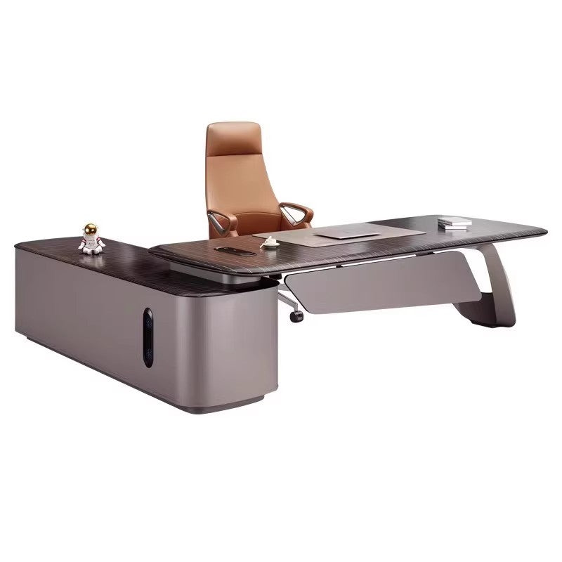 Light Luxury Office Desk High-End Boss Table Manager's Office Desk and Chair Set Chairman's Executive Desk Single President's Desk ED-A121