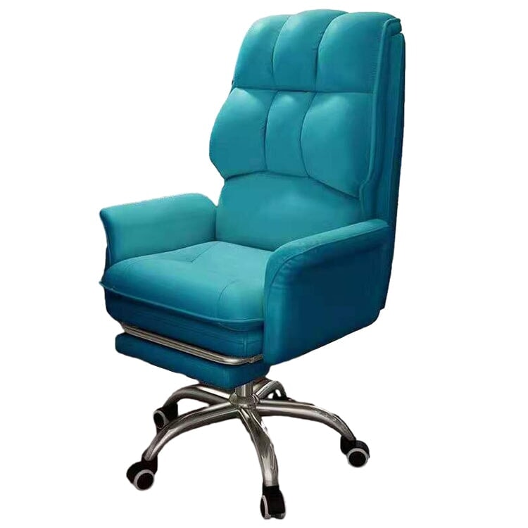 Office chair, task chair, swivel chair, height adjustable, 360-degree rotation, ergonomic, double-layer cushioning, plated, with armrests, with footrest, simple and stylish, OC-A47