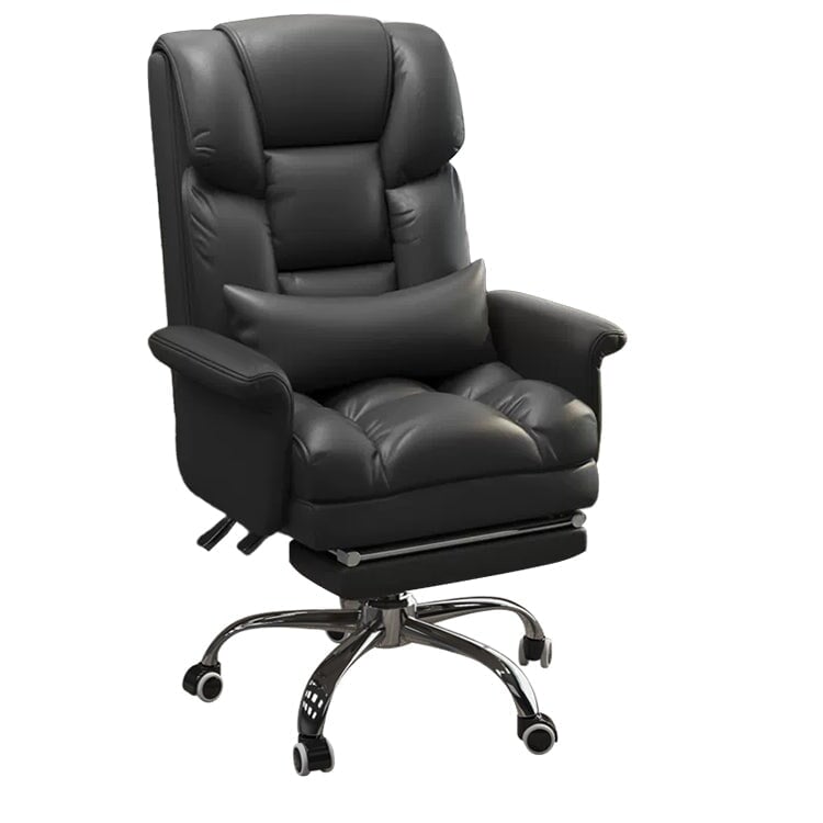 Office chair, task chair, swivel chair, filled with latex and high-density polyurethane foam, height-adjustable, ergonomic design, with footrest and casters, elegant appearance, Model: OC-A49
