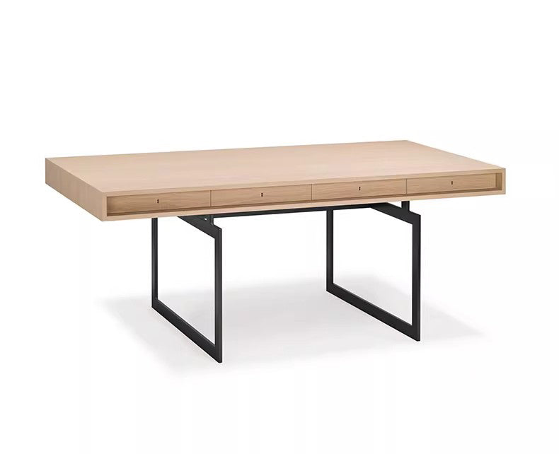 設計師書桌原木色奶油原木風家用書桌書房書桌簡約現代OD-A52