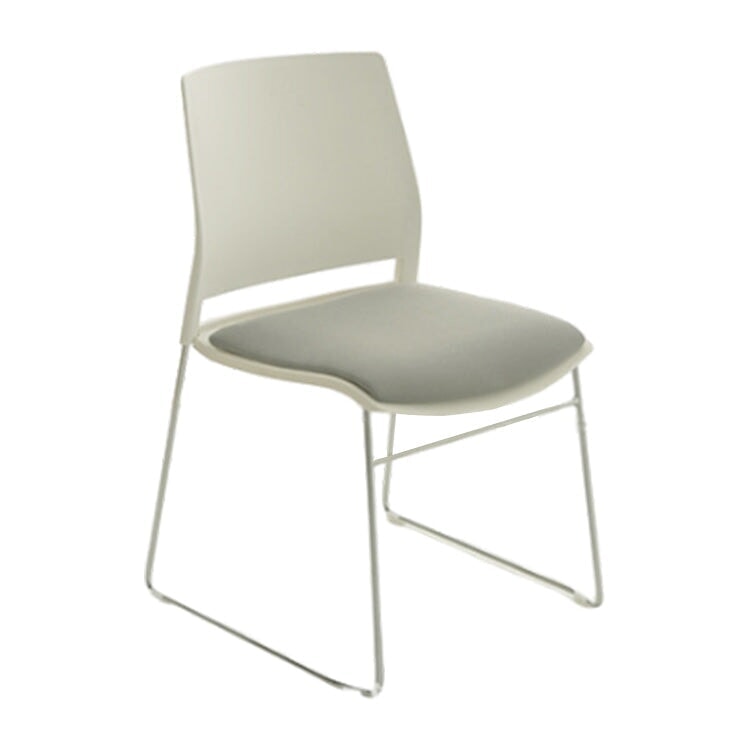 Stackable office chair, space-saving design, cotton and linen fabric, steel frame, non-slip rubber, OC-A42