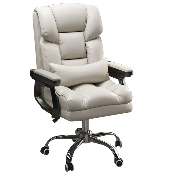 Office chair, task chair, swivel chair, filled with latex and high-density polyurethane foam, height-adjustable, ergonomic design, with footrest and casters, elegant appearance, Model: OC-A49