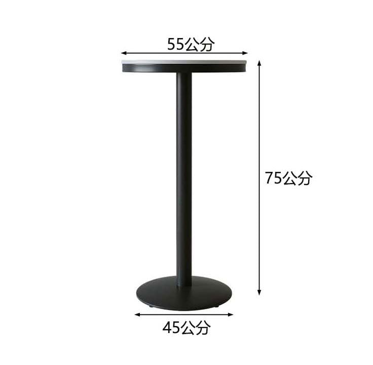 接待桌、咖啡桌、吧台、附底座的單腿桌、燒結石檯面、鋼腿、法蘭絨布料、聚氨酯坐墊、灰色、BT-A13