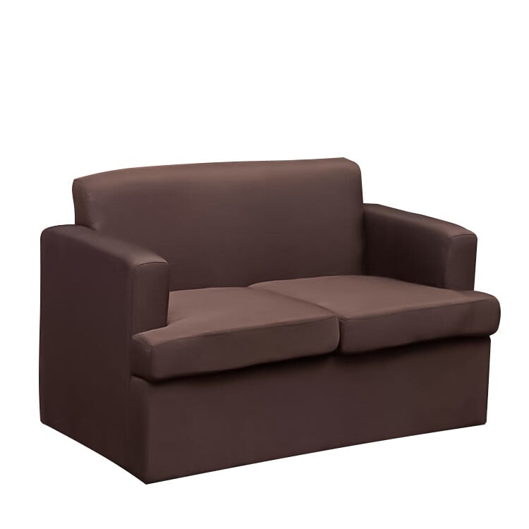 日式商用接待套裝，包含茶几和沙發，適用於商業用途，布藝軟墊，簡約復古設計，棕藍色，可定制，CT-A24