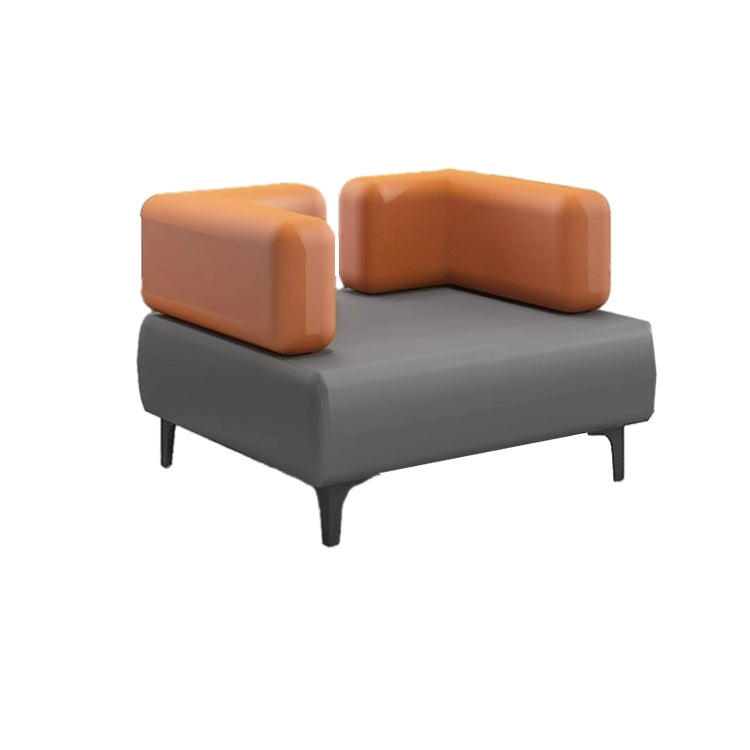 沙發和茶几套裝，接待區，納帕皮革，碳鋼腿，高度合適，尺寸完美，安全無異味，堅固耐用，靈活百搭，簡約風格，橙色，灰色，OS-A5