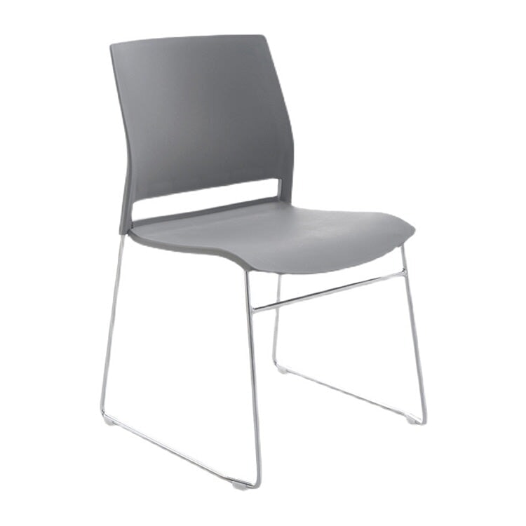 Stackable office chair, space-saving design, cotton and linen fabric, steel frame, non-slip rubber, OC-A42