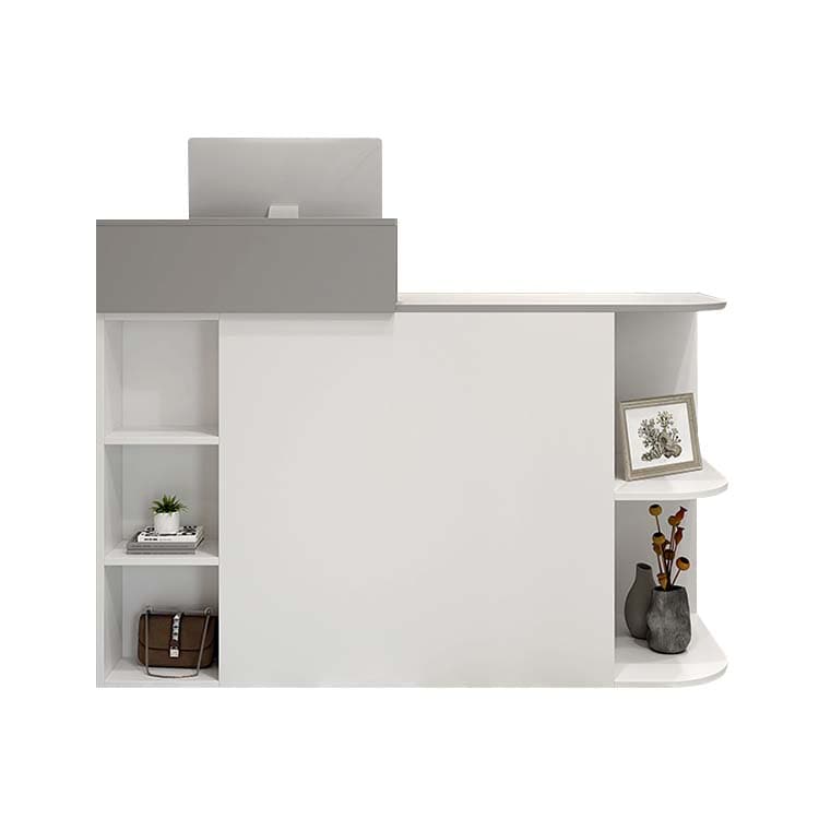 接待台、接待櫃檯、入口接待處、收銀台、櫃檯、辦公室接待處、商店接待台、商業用途、公司、醫院、美容院、白色 RD-A25