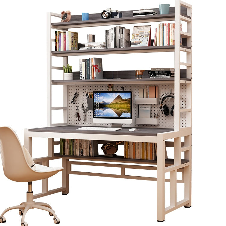 室內辦公桌、電腦桌、環保木結構、防水、耐熱、加固框架、穿孔板、多層儲物架、防滑、防滑、簡潔、實用、整潔、CD-A18