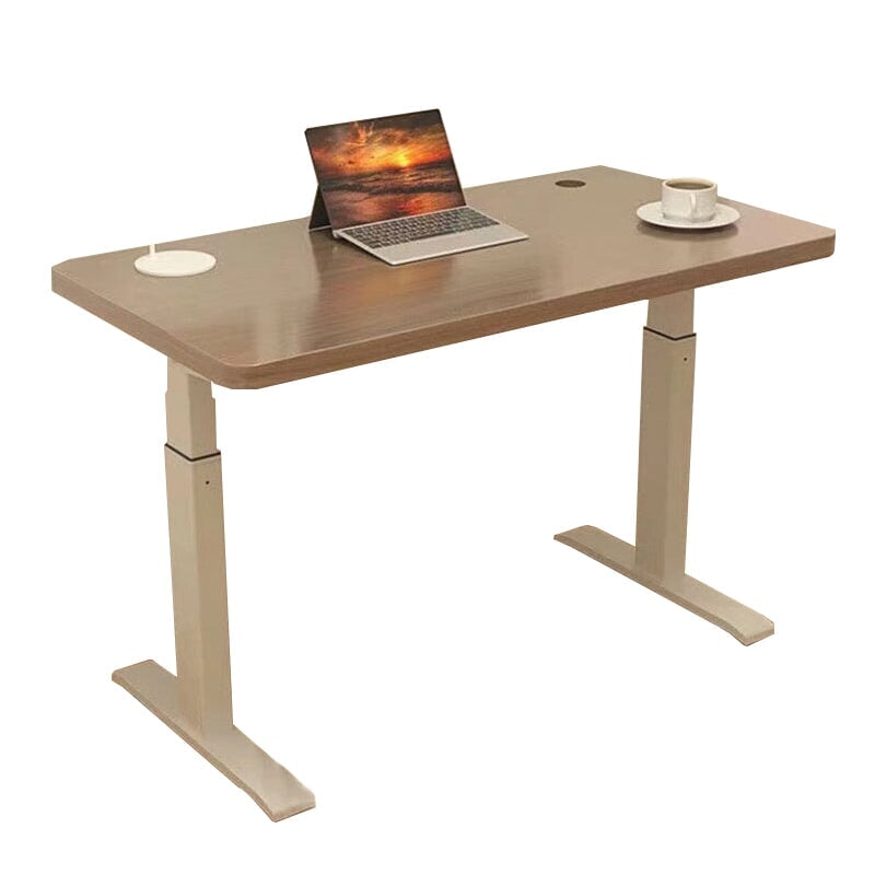 電動升降桌，工作桌，時尚升降桌，高度可調電腦桌，高度可調支架，遠端辦公桌，高度可調桌，白色/黑色，電動桌，HAD-A10
