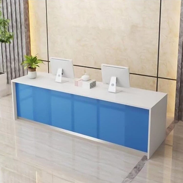 接待台、接待櫃檯、收銀台、辦公室接待台、環保材料、帶鎖鍵盤托架、RD-A34