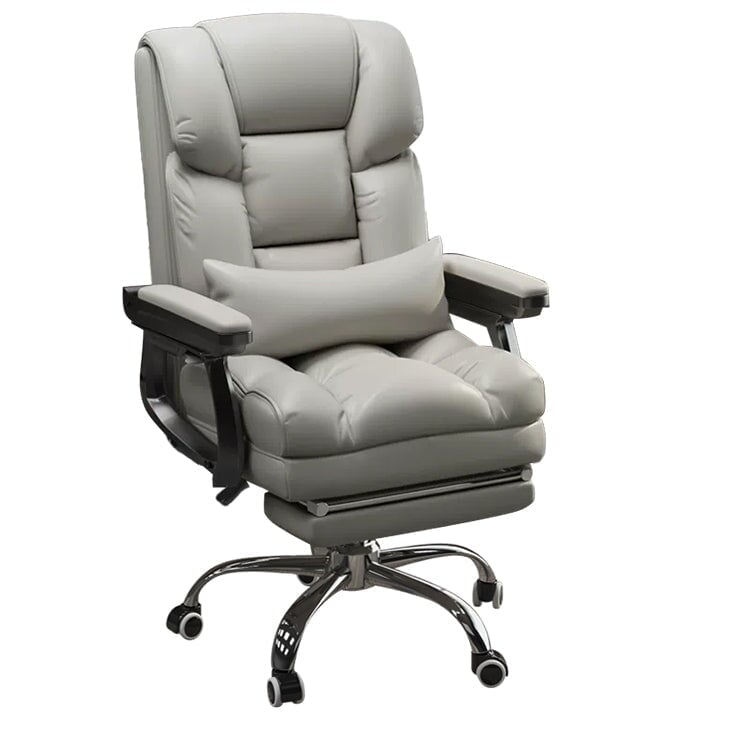 Office chair, task chair, swivel chair, filled with latex and high-density polyurethane foam, height-adjustable, ergonomic design, with footrest and casters, elegant appearance, Model: OC-A49