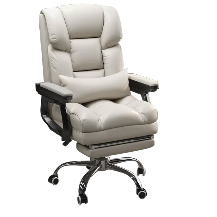Office chair, task chair, swivel chair, filled with latex and high-density polyurethane foam, height-adjustable, ergonomic design, with footrest and casters, elegant appearance, Model: OC-A49