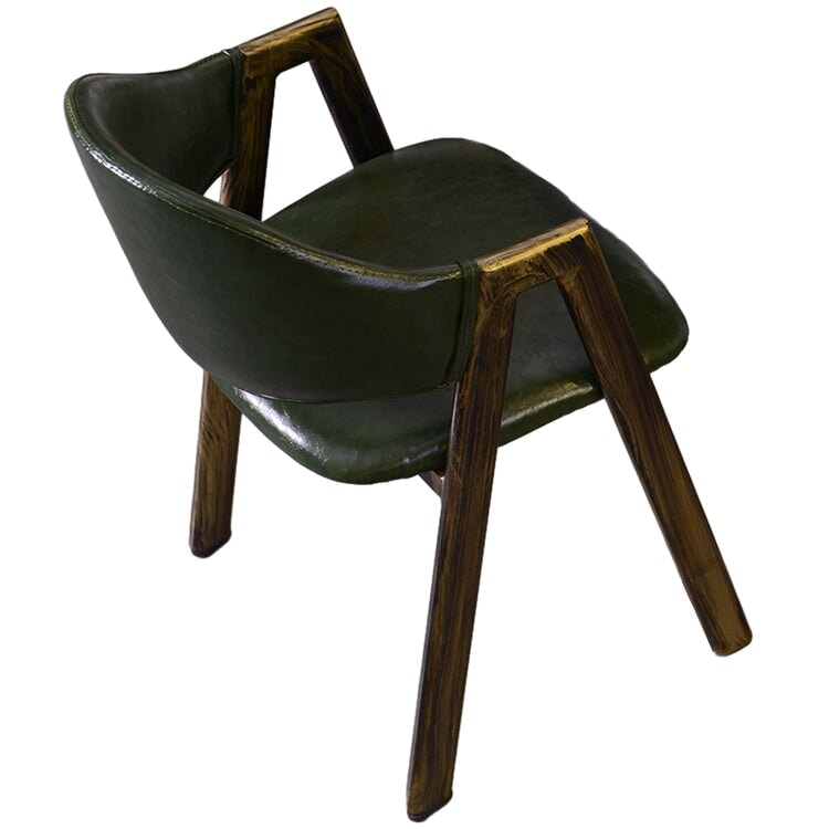 餐廳咖啡桌椅套裝，油鞣皮革和人造皮革面料，圓桌，可坐1-2人，時尚棕色，可定制，CT-A26