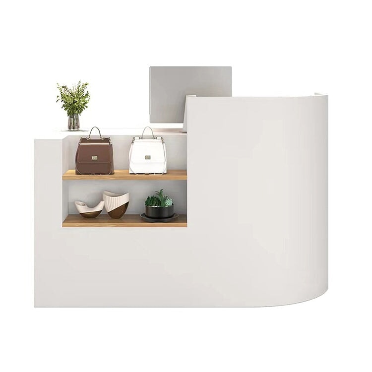 接待台、入口接待台、收銀台、辦公室接待台、電腦櫃、超大儲存容量、圓角設計、簡約現代、RD-A22