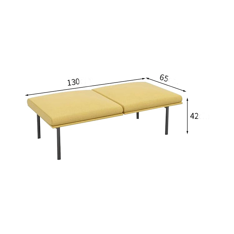 接待套裝，含沙發和茶几，滌綸面料，自由擺放，鋼架結構，聚氨酯泡沫填充，簡約設計，黃色，可定制，OS-A6