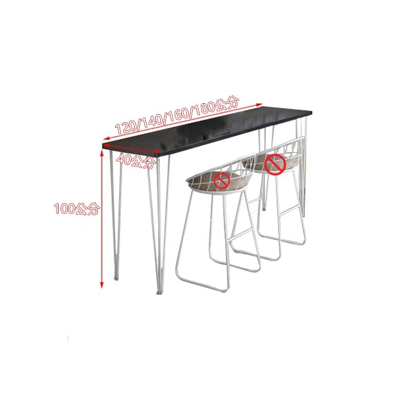 桌子、吧台桌、櫃檯桌、木紋飾面、鋼腿、圓潤飾面、塑膠零件、簡約現代設計、白色、可客製化、BT-A4