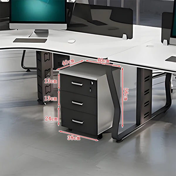 單人位*3+椅子*3+小櫃子*3+老闆櫃（白色）*2