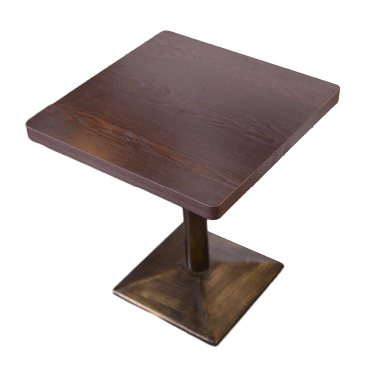 餐廳咖啡桌椅套裝，油鞣皮革和人造皮革面料，圓桌，可坐1-2人，時尚棕色，可定制，CT-A26