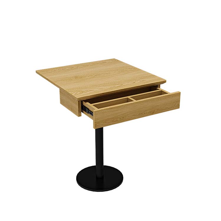 休息室桌椅套裝，咖啡桌，可坐2人，納帕皮革軟墊，木紋飾面，帶抽屜，簡約自然風格，CT-A21