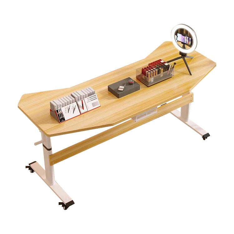 高度可調的書桌、電腦桌、辦公桌、幾何設計、高度可調、厚實、環保板、隱藏式佈線、主機存儲、簡約、精緻、現代設計、HAD-A4