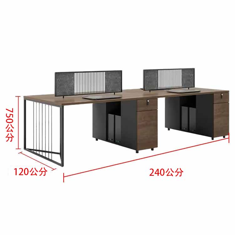 現代辦公桌，有頂板、密碼鎖、大容量儲物空間和現代設計。 OD-A11。