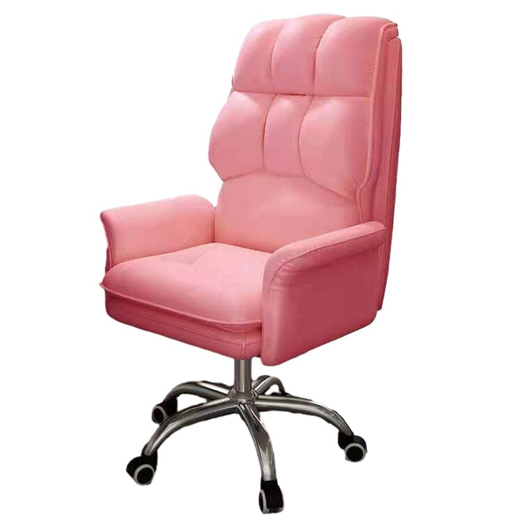 Office chair, task chair, swivel chair, height adjustable, 360-degree rotation, ergonomic, double-layer cushioning, plated, with armrests, with footrest, simple and stylish, OC-A47