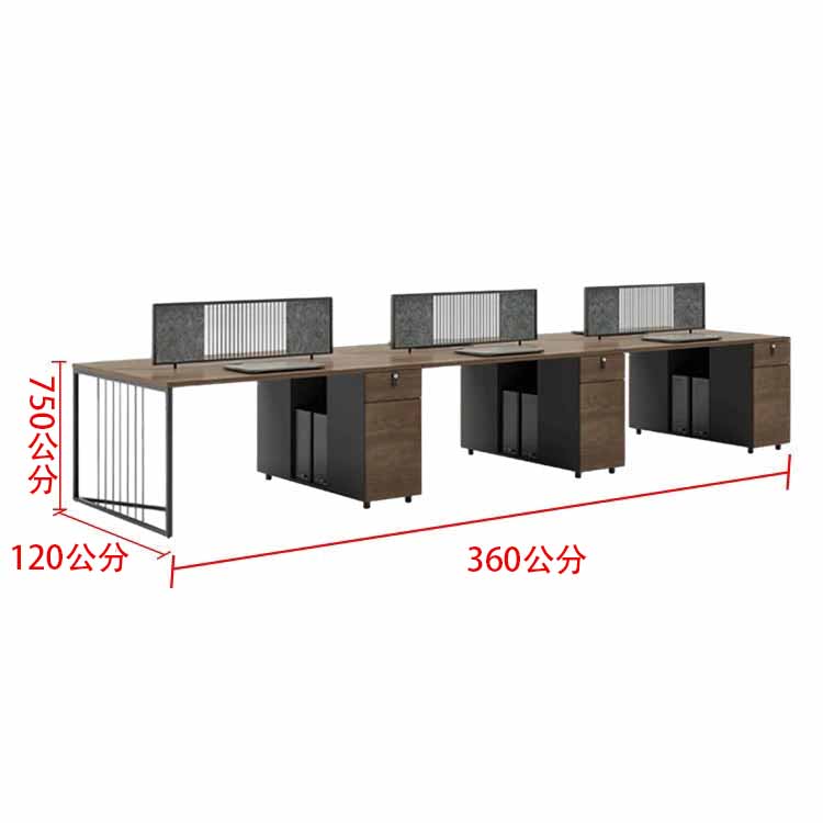 現代辦公桌，有頂板、密碼鎖、大容量儲物空間和現代設計。 OD-A11。