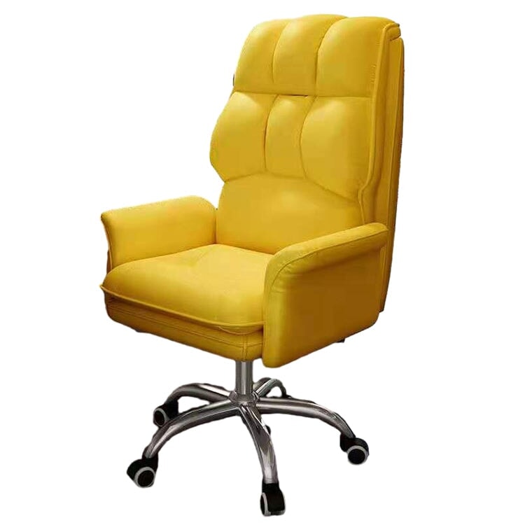 Office chair, task chair, swivel chair, height adjustable, 360-degree rotation, ergonomic, double-layer cushioning, plated, with armrests, with footrest, simple and stylish, OC-A47