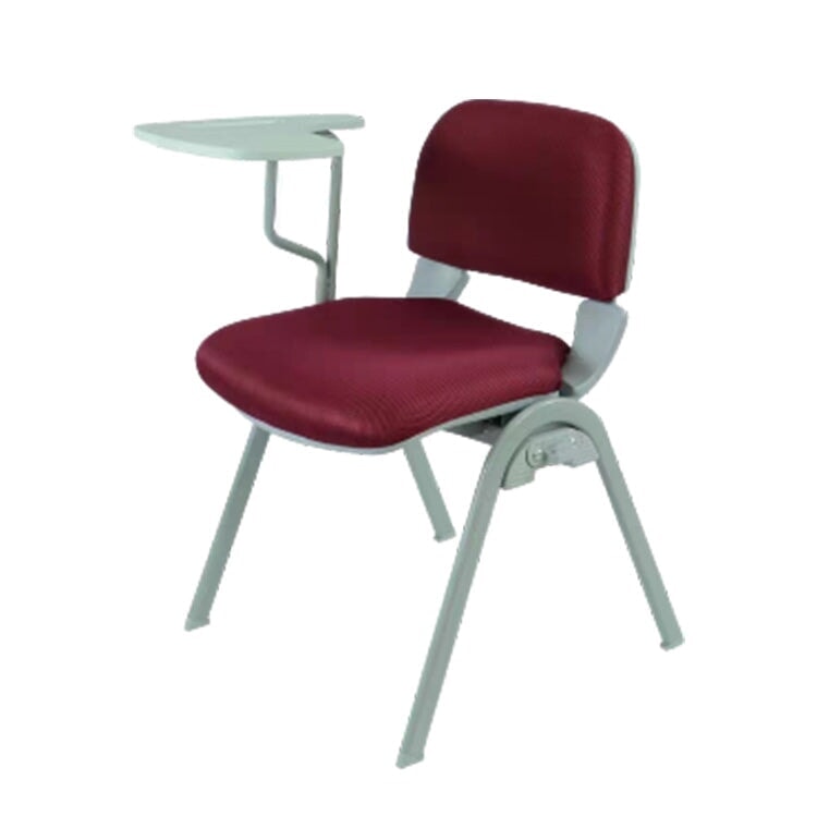 Space-saving, stackable office chair with curved design, double-layered polyurethane foam, carbon steel legs, ABS resin structure, and non-slip breathable design (OC-A34)