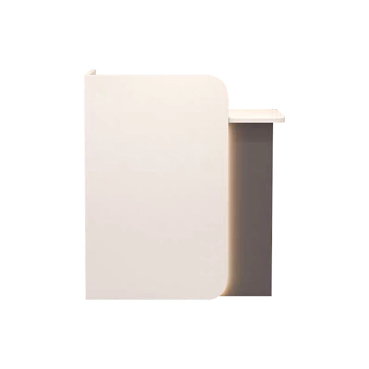 接待台、入口接待台、辦公室接待台、收銀台、室內設計、圓角設計、LED燈、靜音滑軌、圓角設計、避震鉸鏈、抽屜、木紋飾面、時尚、RD-A20