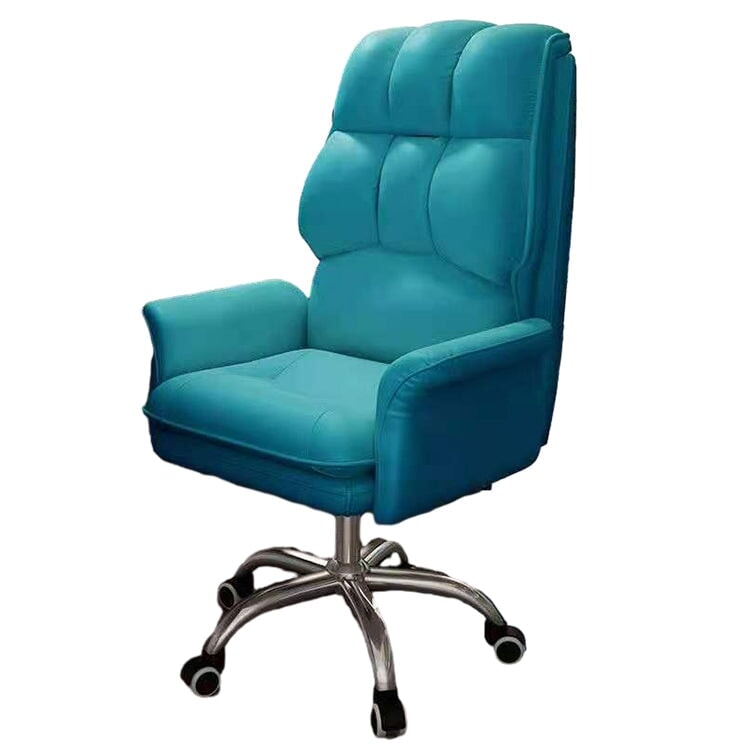 Office chair, task chair, swivel chair, height adjustable, 360-degree rotation, ergonomic, double-layer cushioning, plated, with armrests, with footrest, simple and stylish, OC-A47
