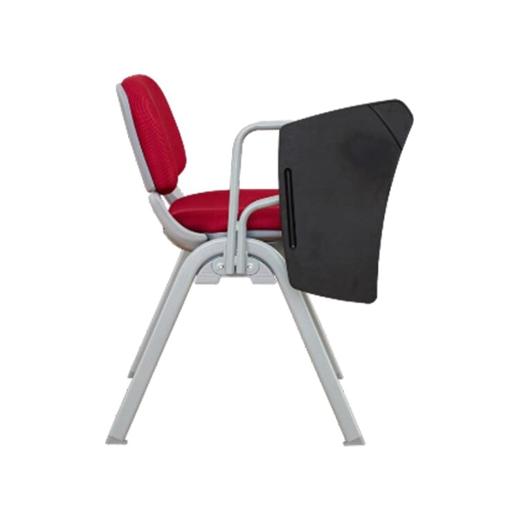 Space-saving, stackable office chair with curved design, double-layered polyurethane foam, carbon steel legs, ABS resin structure, and non-slip breathable design (OC-A34)