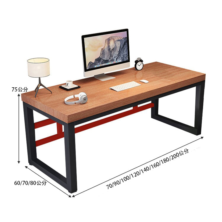 室內電腦桌，天然木材，寬頂，厚，顯示器架，碳鋼框架，堅固，口形，穩定，舒適，堅固，可定制，CD-A14