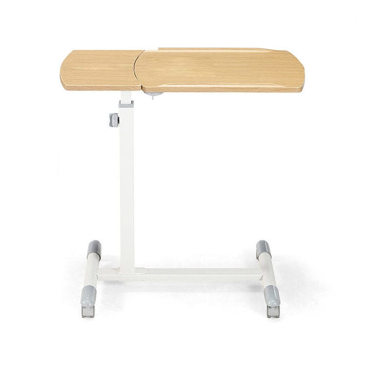 高度可調的辦公桌，辦公桌，四檔高度可調，旋轉頂部，防傾倒，圓角，緊湊，節省空間，可移動，腳輪，易於使用，實用，簡約，白色，HAD-A1