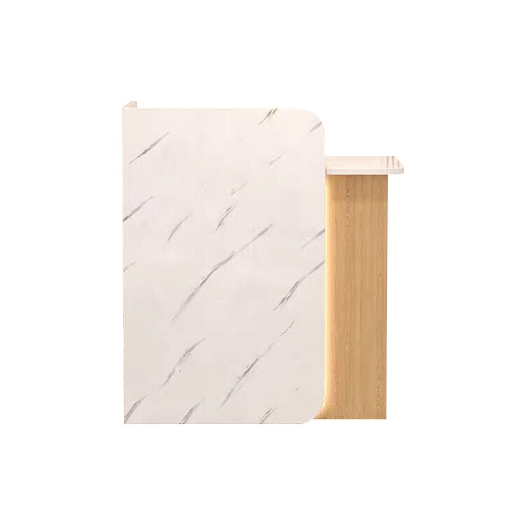 接待台、入口接待台、辦公室接待台、收銀台、室內設計、圓角設計、LED燈、靜音滑軌、圓角設計、避震鉸鏈、抽屜、木紋飾面、時尚、RD-A20