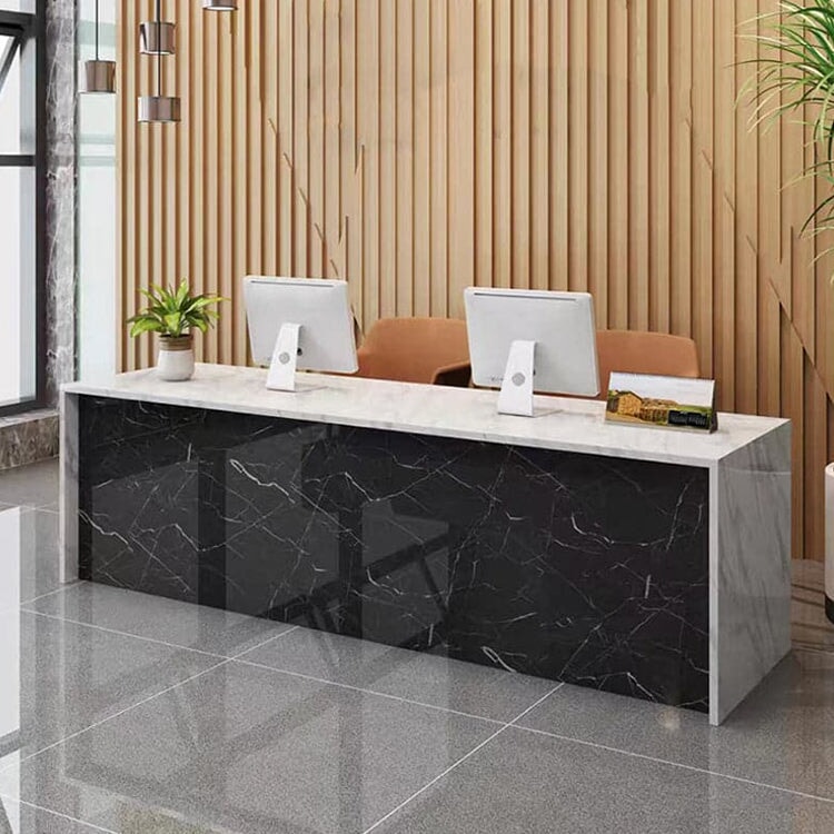 接待台、接待櫃檯、收銀台、辦公室接待台、環保材料、帶鎖鍵盤托架、RD-A34